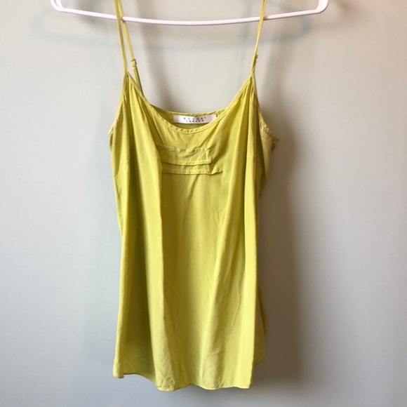 Nougat London Tops - Silk camisole in lime green